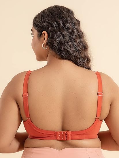 NYKD Women’s Cotton Casual Minimizer Bra Non-Padded, Wire-Free, Full Coverage